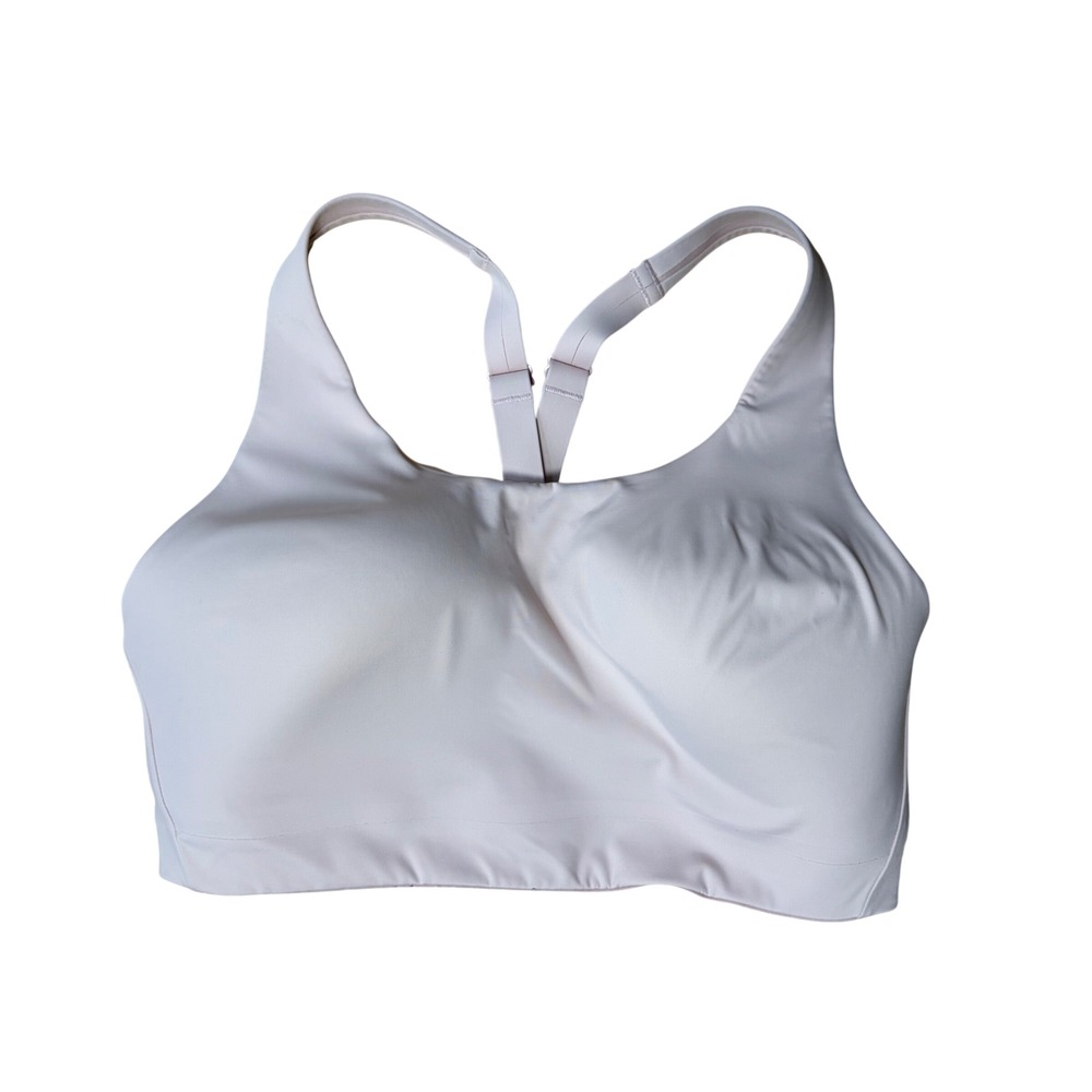 Athleta Advance Bra 34DD Pale Pink High Impact Sports Bra Racerback Adjustable